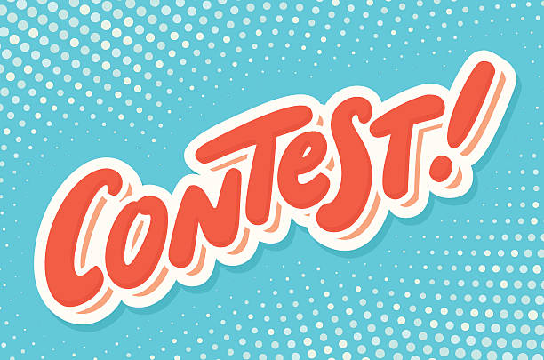 Contest banner. Hand lettering. Vector hand drawn illustration.